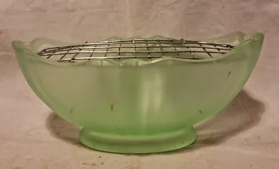 Buy Beautiful Vintage Green Glass Rose Bowl • 12.99£