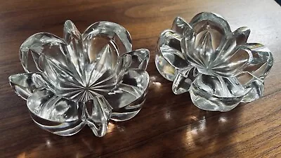 Buy Pair Of Cut Glass Candle Holders • 8£