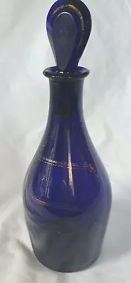 Buy Georgian Bristol Blue Rum Glass Decanter,  Circa 1810-1820 • 80£