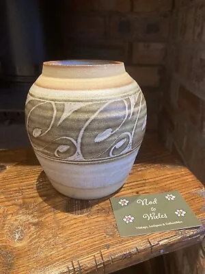 Buy Vintage Welsh Studio Pottery Pot/Vase By Allan & John Hughes At Anvil Pottery • 15£