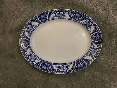 Buy Antique Adderleys Balmoral Blue & White Oval Plate  • 15£
