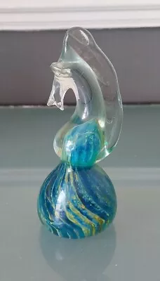 Buy 13.5cm Glass Sea Horse Paperweight.  Mdina Style • 5£