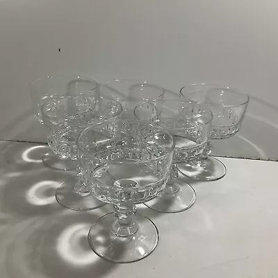 Buy 6 X Vintage Quality French Glass Wine/Dessert Glass Traditional Old  11.5cm High • 30£