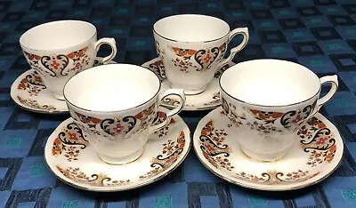Buy Lot Of 4 Large Tea Cups COLCLOUGH BONE CHINA MADE IN ENGLAND • 82.50£