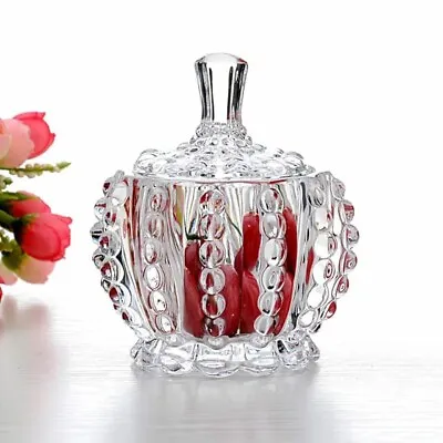 Buy 130ml Crystal Glass Sugar Diamond Style Candy Jar Sweet Serving Pot • 7.99£