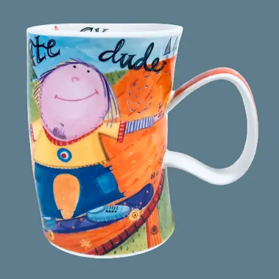 Buy Dunoon Skate Dude By Katie Brettell Curved Stoneware Mug • 9.99£