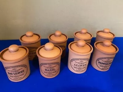 Buy Henry Watson Pottery The Original Suffolk Canister X 8 Spice/Herb Pots/Jars • 30£