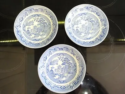 Buy VINTAGE: BCM/NELSON WARE Oriental Saucers Light Blue Set Of THREE. • 2.99£