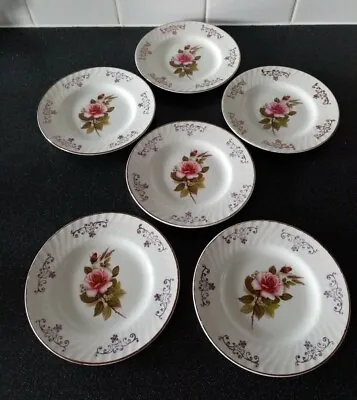 Buy Set Of 6 Vintage 70s Floral Side Plates By Barratts Of Staffordshire • 16.95£