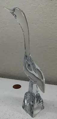 Buy Daum France 18 1/2   Stork Crane Egret Swan Goose Loon Bird Art Glass Crystal • 165.53£