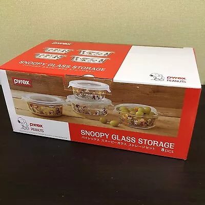 Buy Pyrex Peanuts Snoopy Glass Storage Container Round 2 Size 4 Set Heat Resistant • 113.24£
