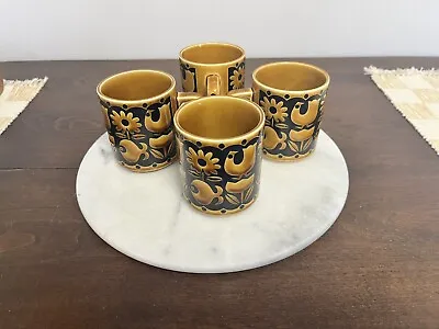 Buy Set Of Four MCM Floral Bird And Fish Hornsea Mugs • 126.51£