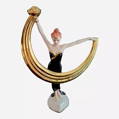 Buy Franklin Mint Fine Porcelain Figurine 12  PROMISE OF GOLD Art Deco Style • 135.86£
