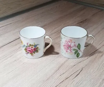 Buy Two Vintage Mid Century Shelley Bone China Coffee Cans • 18.50£