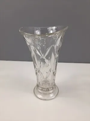 Buy Moulded Clear Glass Vase - 20 Cm Tall - No Chips Or Cracks • 0.99£