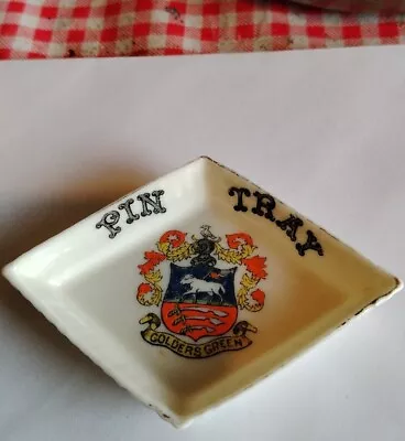 Buy Arcadian Crested China Pin Tray Golders Green CrestbMade For EJ Cox North End Rd • 4.99£