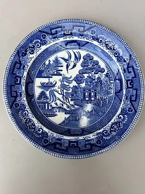 Buy ANTIQUE C19th Staffordshire Stone China Blue Willow Dinner Plate 10  • 20£