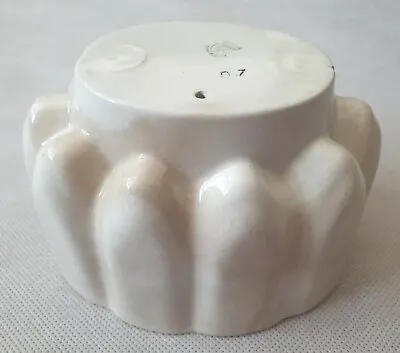 Buy Vintage White Ceramic Fluted Jelly Mould With Pattern Inside By Cetem Ware • 24.99£