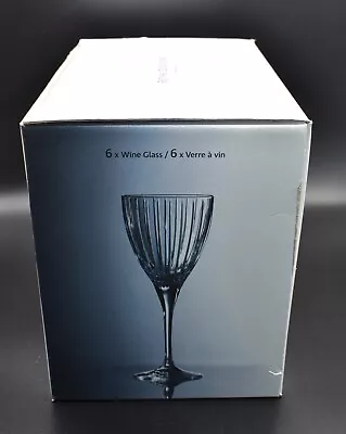 Buy 6 X Royal Doulton Crystal Wine Glasses In The Linear Pattern BNIB • 50£
