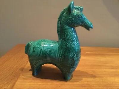 Buy Mid Century Anglia Pottery Turquoise Horse • 25£
