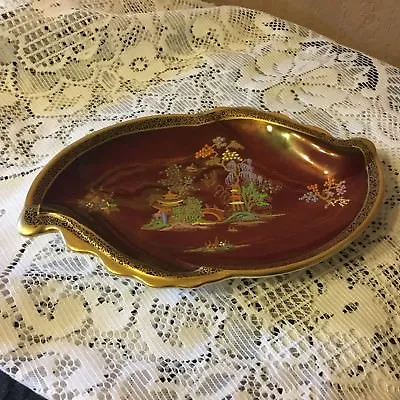 Buy Crown Devon Fielding Rouge Royale Leaf Shaped Platter. • 10£