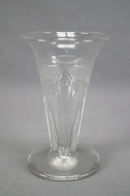 Buy Georgian Anglo Irish Cut Cross Hatches & Petal Cut Syllabub Glass C. 1780 • 118.40£