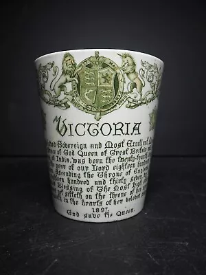 Buy Queen Victoria Diamond Jubilee Ceramic Beaker Cup By Doulton Burslem Reg 293419 • 44.99£