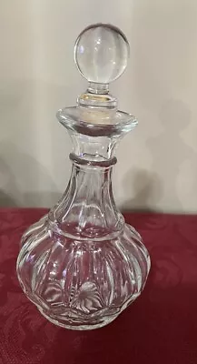 Buy Vintage Crystal Clear Glass Decanter Cruet Liquor Oil Vinegar W/ Glass Stopper  • 14.22£