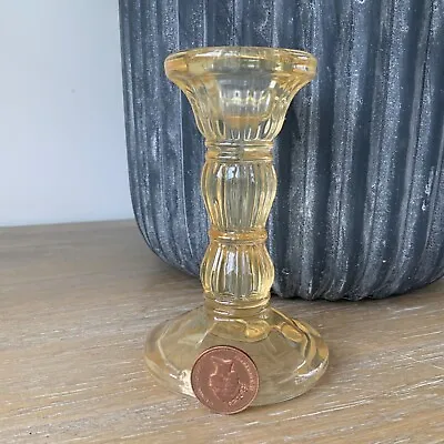 Buy Glass Pastel Colour Candlestick Easter Table Decoration Gisela Graham Yellow • 8.89£