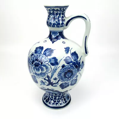 Buy 1968 De Porceleyne Fles Fayence Vase Royal Delft Blue Handpainted Faience  • 53.32£