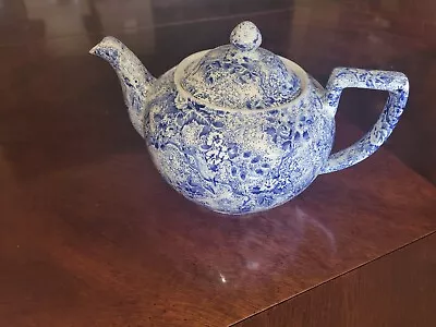 Buy Laura Ashley Chintzware Blue & White Teapot England 1989 • 37.18£