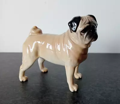 Buy (471) Vintage Beswick Pug Dog Figurine No 1997 Ch. Cutmil Cutie Cupie • 25£