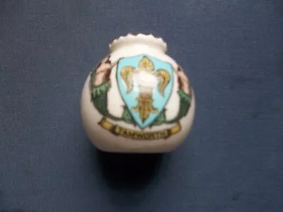 Buy Tamworth Coat Of Arms Carlton China Crested Ware Small Round Vase • 1£