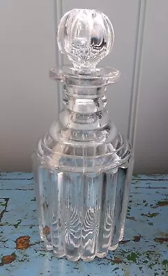 Buy Vintage Whiskey Noggin Decanter. Cut Glass/Crystal. Early 20th Century. VGC. • 25£