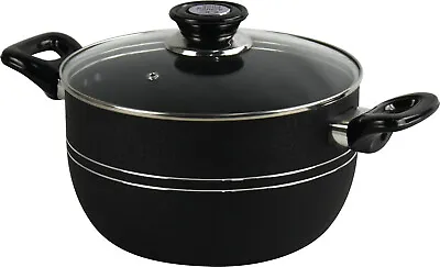 Buy Non-stick Induction Casserole Pot Saucepan 22-24-26-28cm With Glass Lid • 17.99£
