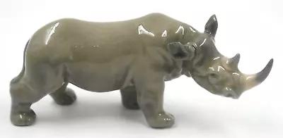 Buy Rare Adorable Lladro Porcelain Miniature Rhino Rhinoceros 5437 Fauna Collection • 90£