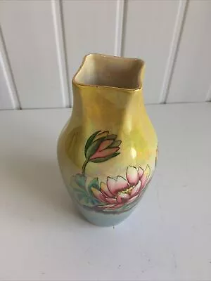 Buy Royal Winton Grimwades Floral Yellow Pearlescent Vase 20cm BU • 8£