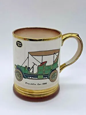 Buy Vintage Collectible Arthur Wood Ceramic Gold Rimmed Tankard With Franklin Car • 16.19£