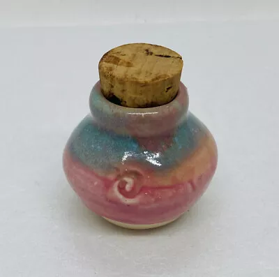 Buy Vintage 1970s Ceramic Pottery Pink Perfume Potion Bottle  2.5” Mini Art Decor 22 • 19.43£