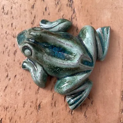Buy Barbados Red Clay Pottery Green Ceramic Frog 7 Cm Ornament Caribbean Artisan • 8£