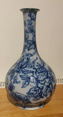 Buy Antique Losol Ware Cavendish Keeling Vase Blue And White Flower Leaf Pattern • 5£