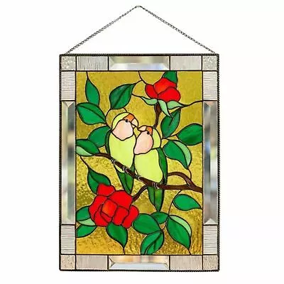 Buy Stained Glass Birds Panel Window Hangings Acrylic Decorative Hanger For Door • 23.66£