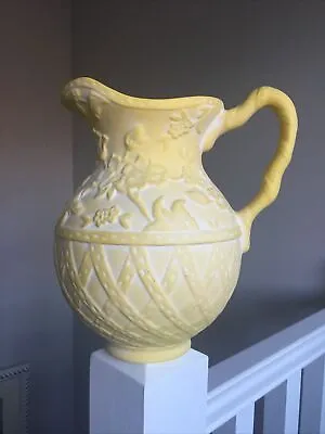 Buy Vintage Pottery Pitcher  Decorative, 10” High Lemon Colour • 4.50£