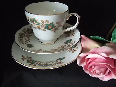 Buy Vintage Duchess Bone China Green Floral  Cup Saucer Side Plate Bone China Trio • 3.99£