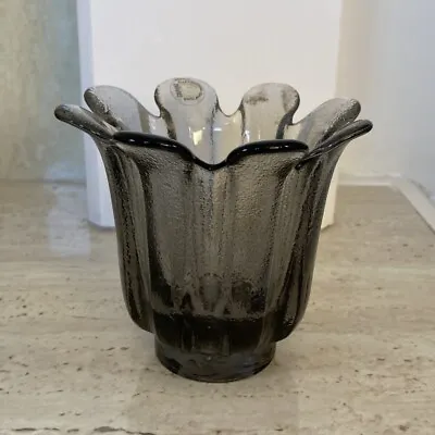 Buy Vintage Dartington Glass Pewter Daisy Candle Holder  By Frank Thrower - 1970's • 10£