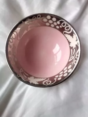 Buy GRAYS POTTERY ..SUGAR BOWL A9012 MADE IN STOKE ON TRENT Pink And Silver • 8£