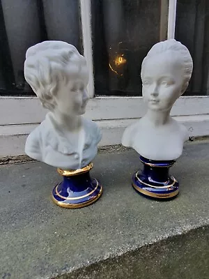 Buy Vintage Pair Parian Limoges France Camille Tharaud Busts Figurine Figurines • 99.95£