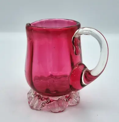 Buy Victorian Cranberry Glass Jug Antique Red Glass Small Creamer Glass Jug • 42.95£