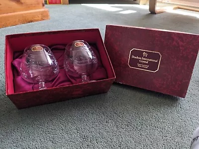 Buy Royal Doulton Crystal Brandy Glasses X2 • 17£