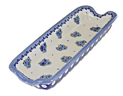 Buy Blue Rose Polish Pottery Country Berry Corn On The Cob Plate • 36.51£